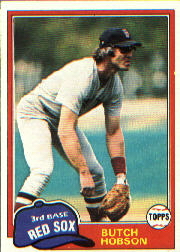 1981 Topps Baseball Cards      595     Butch Hobson
